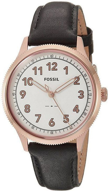 Bracelet de montre Fossil ES4128 Cuir Noir 16mm